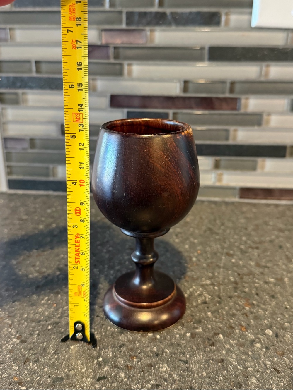 Wooden Goblet | Dark Brown Decorative Wine Cup